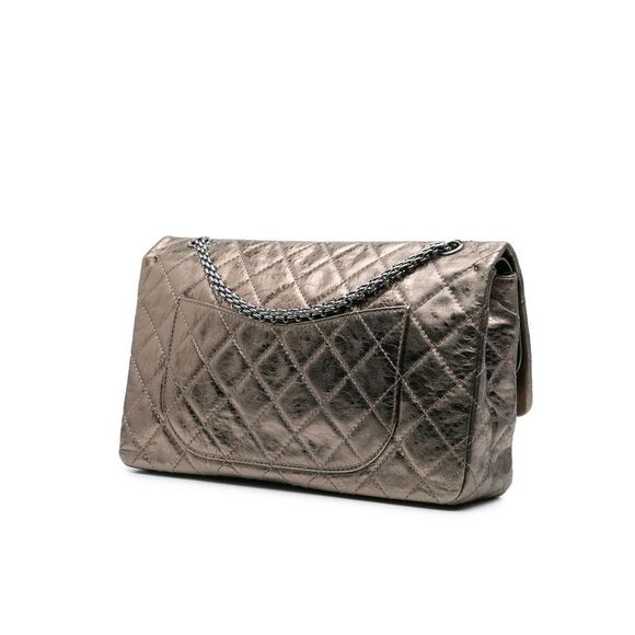 Pre Loved Chanel Reissue 2.55 Aged Calfskin Double Flap 227 Women Gold Shoulder - Picture 2 of 8